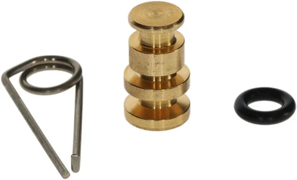 BOSCH Stopfen aus Metall mit einem O-Ring und einer Feder, dargestellt auf einem neutralen Hintergrund.